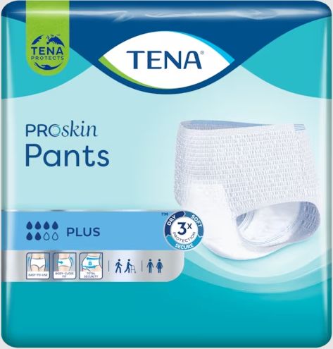 TENA 4X14 Stück ProSkin Pants Plus Inkontinenz-Pants M mittlere bis schwere Blasenschwäche