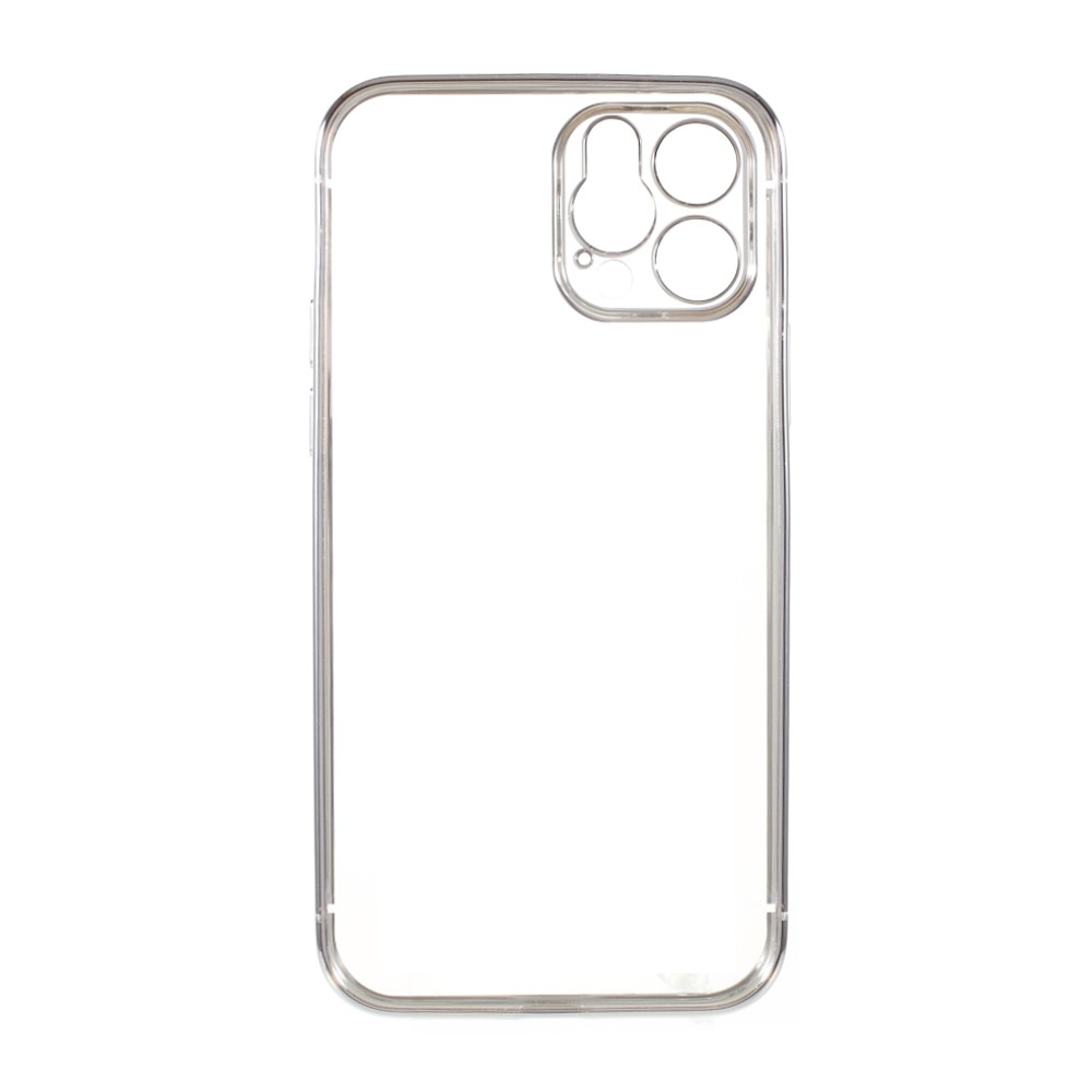 iPhone 12 Pro Gummi Hülle Shining Case Ultra Thin 0.8 mm - Silber (Transparent)