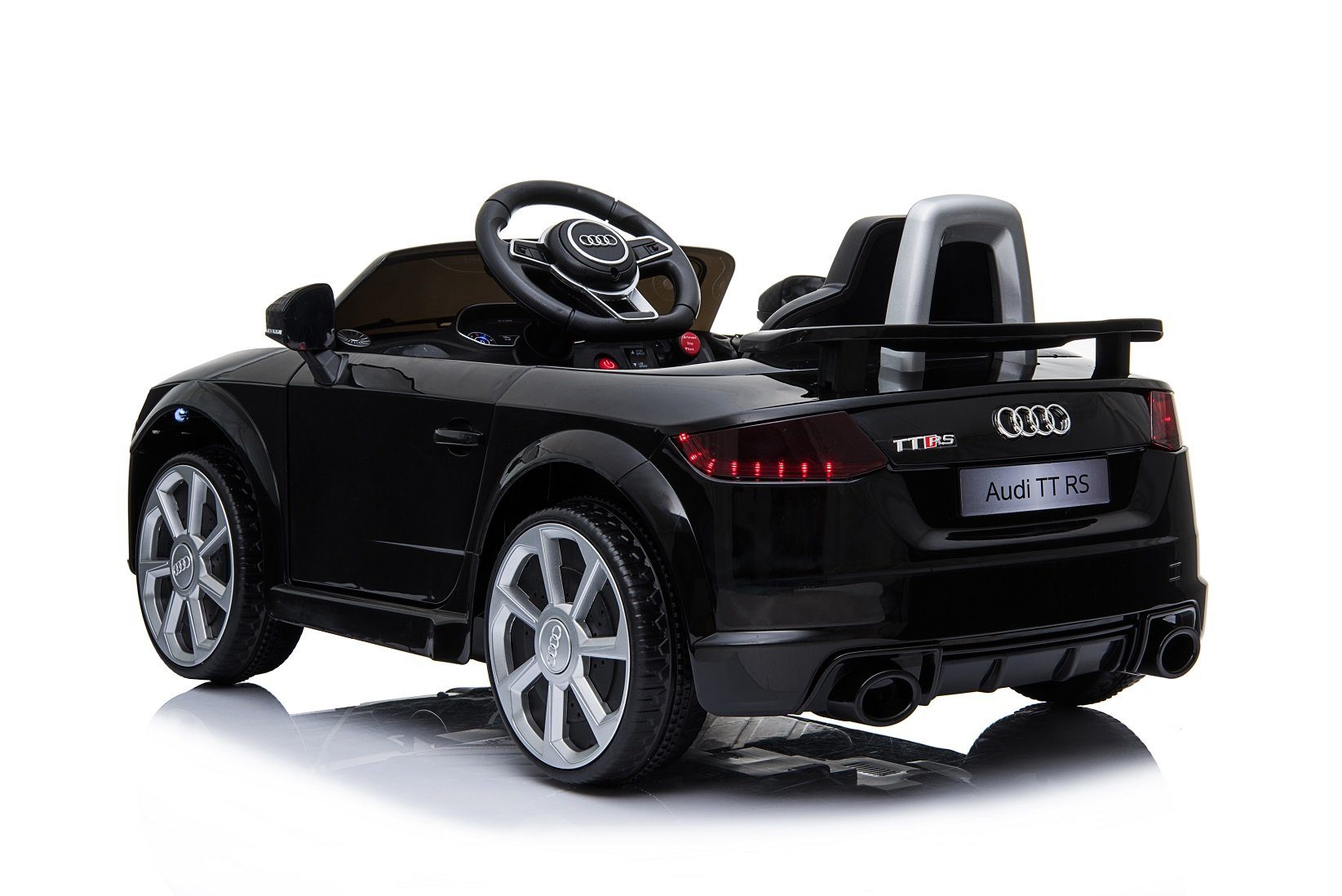 Carrinho Elétrico Infantil Audi TT RS Cabrio da Toys Store com Controle Remoto, USB e MP3, 2x30W, Capacidade de Carga 35 kg