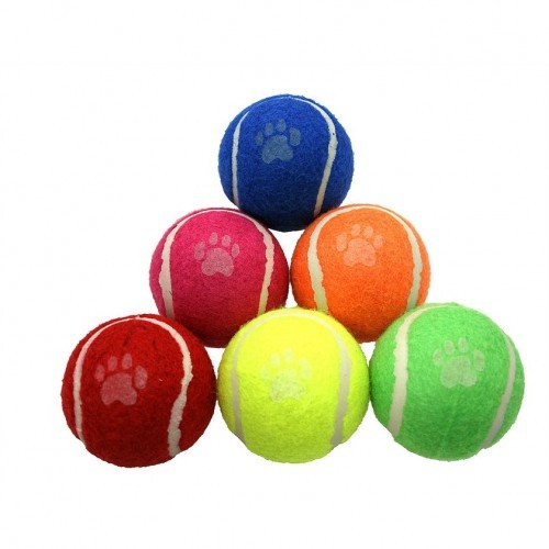 Pacote com 6 bolas de tênis para cães