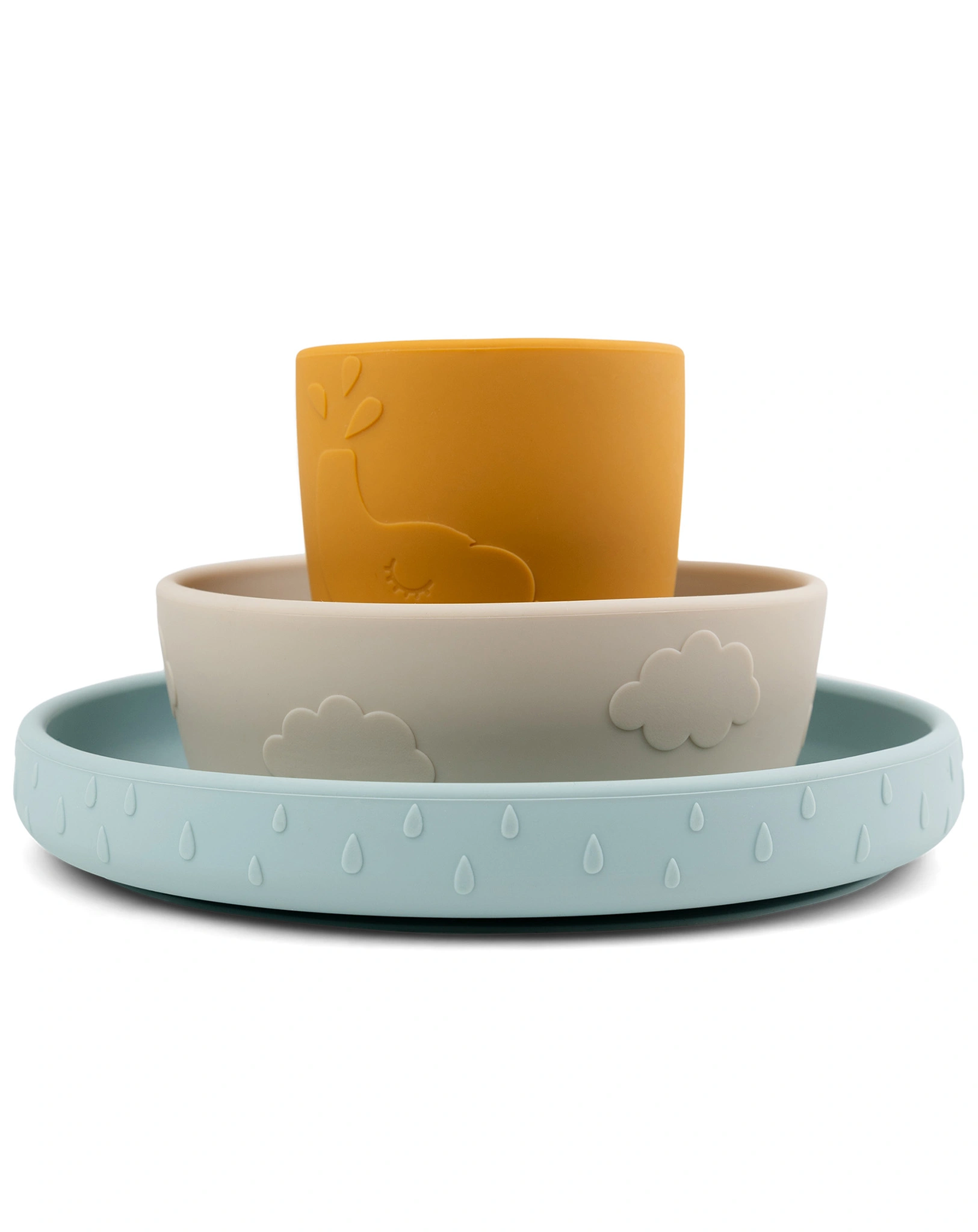 Geschirr-Set STICK&STAY - DEER FRIENDS 3-teilig in bunt