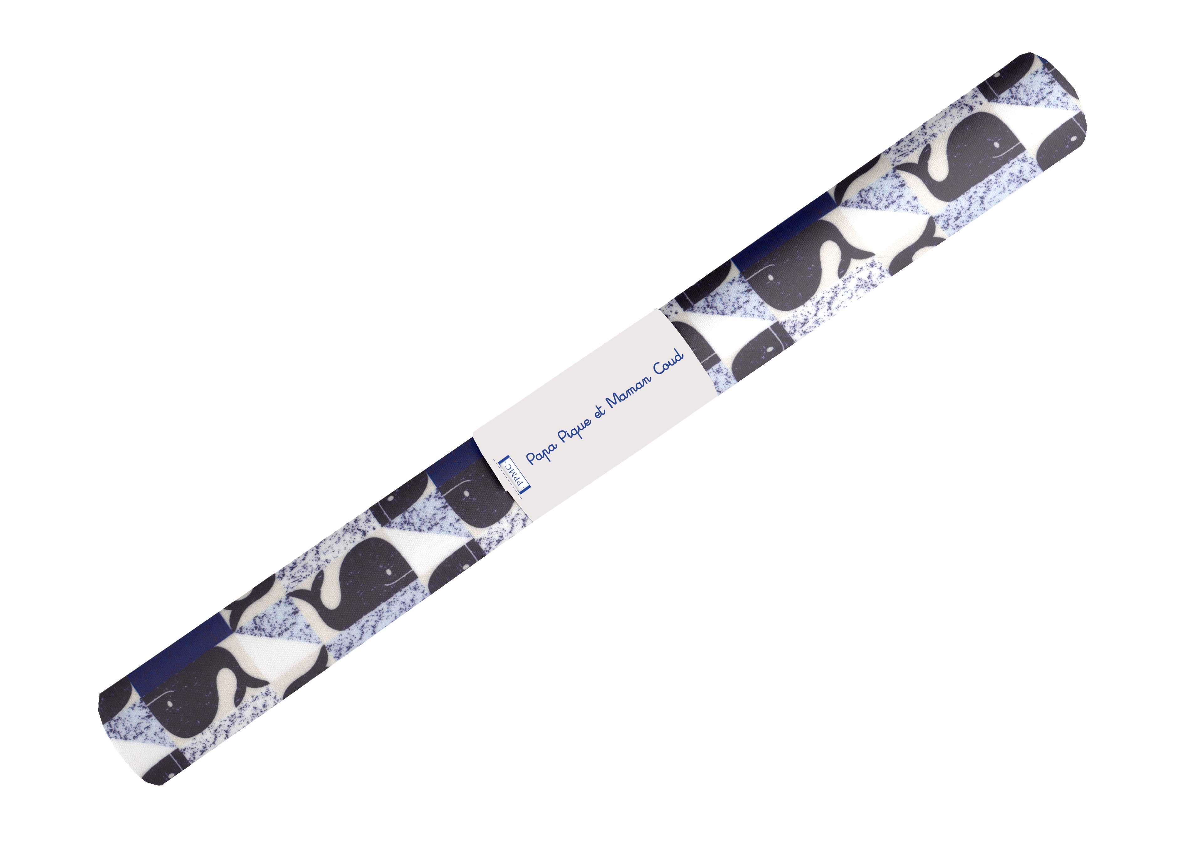 Coupon Tissu Enduit De 35Cm Baleino Bleu