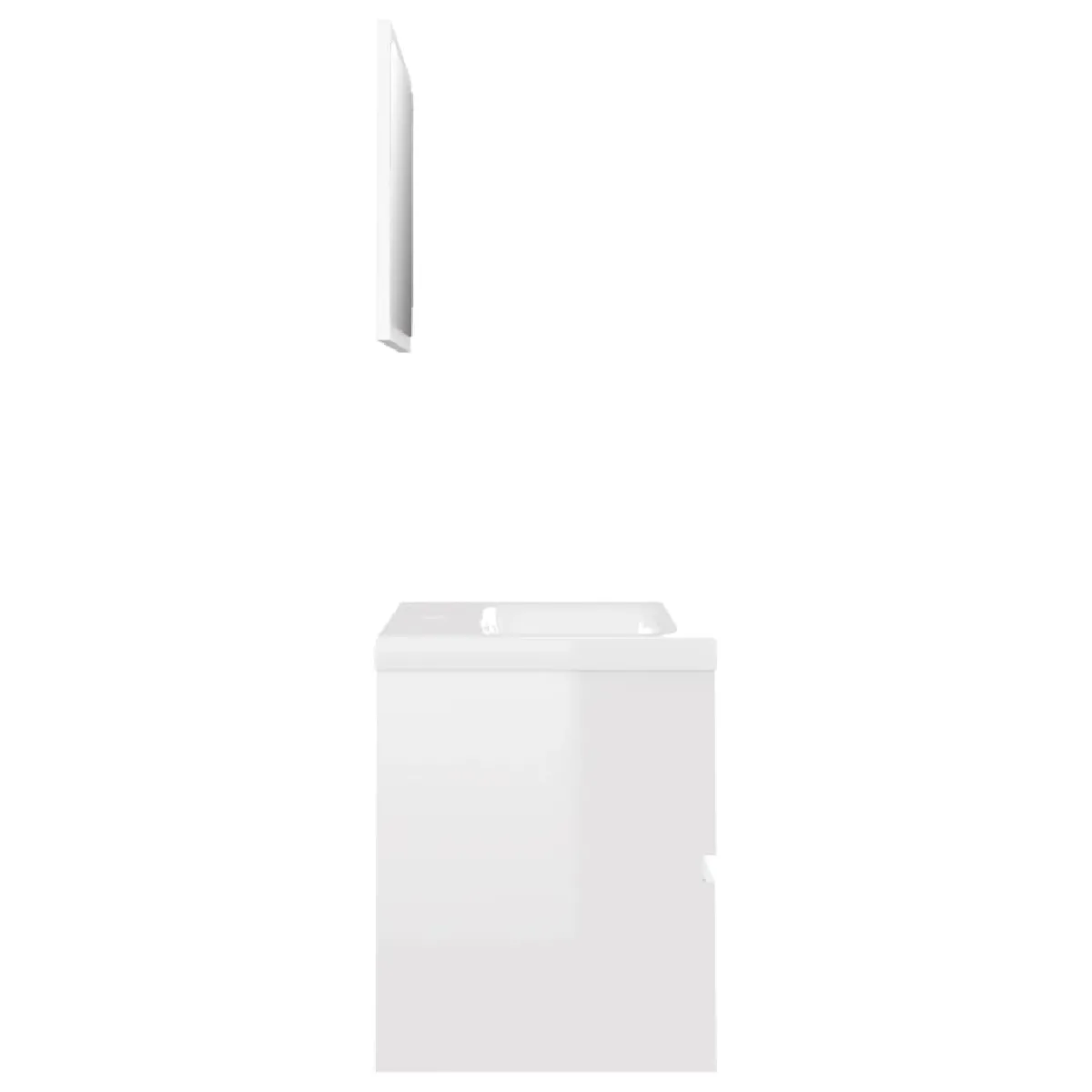 vidaXL Ensemble de meubles de bain Blanc brillant