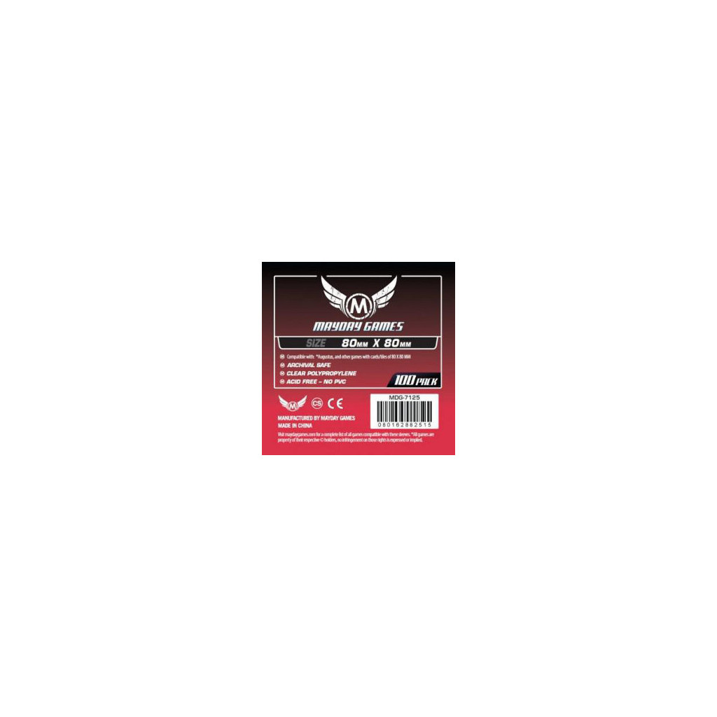 100 Protège Cartes 80x80mm Mayday (MDG-7125)