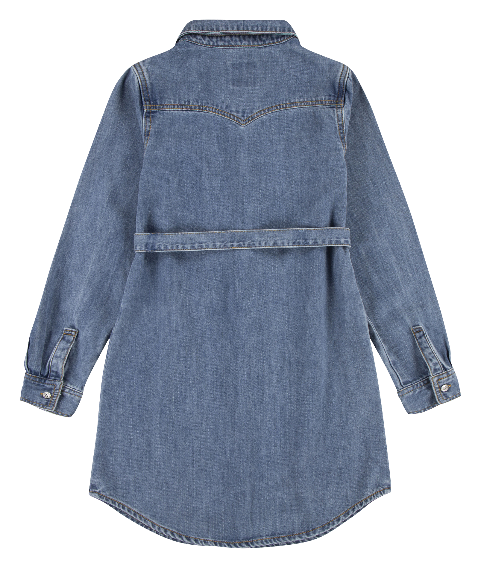 Robe chemise courte en coton bio | Bleu