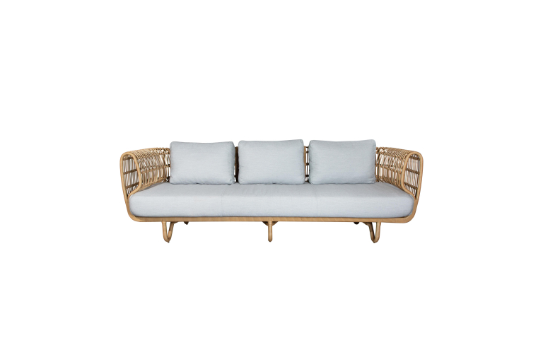 Cane-Line Nest Outdoor 3-zits loungebank wit