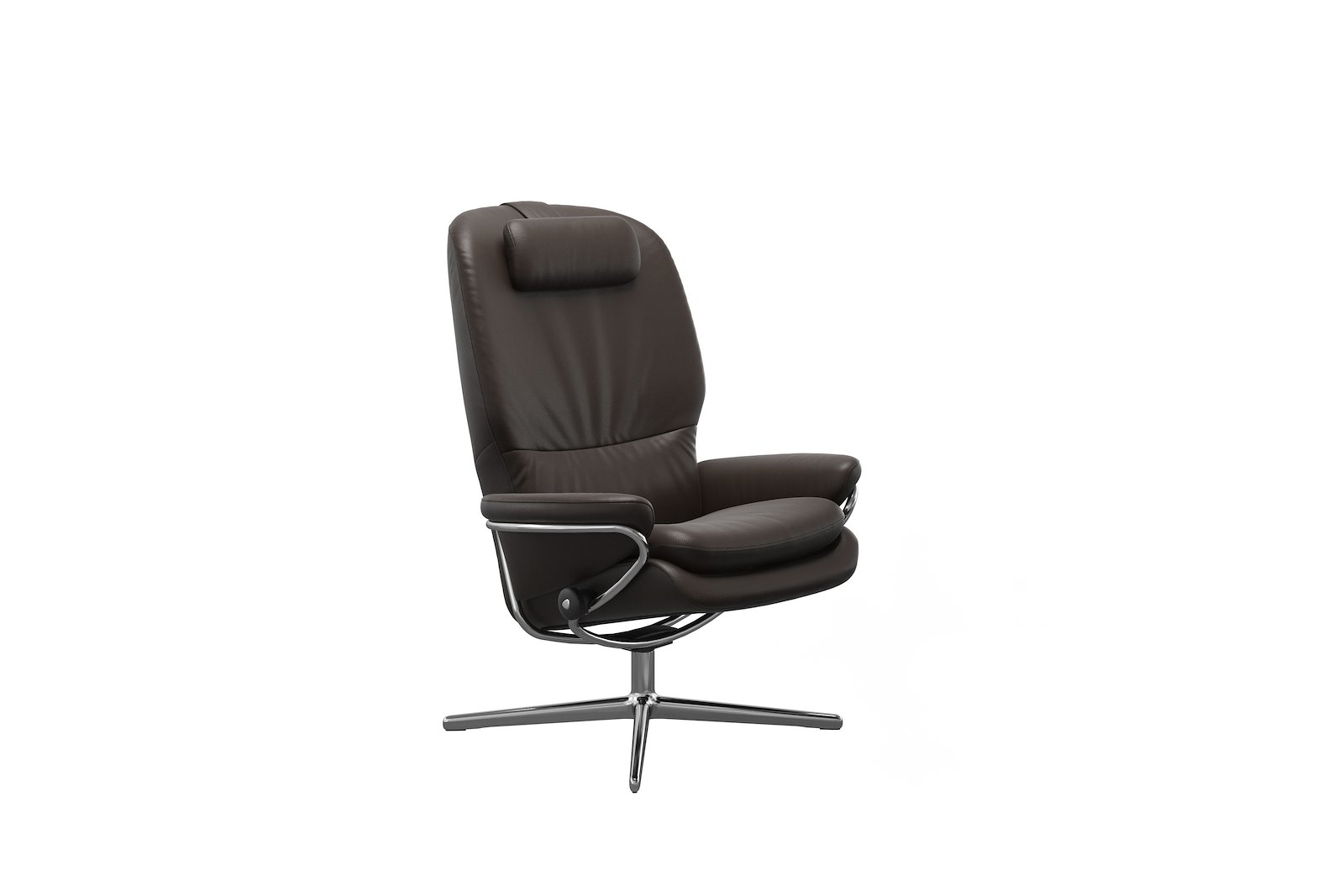 Rome lenestol Hud Noblesse Brown - Cross - Chrome