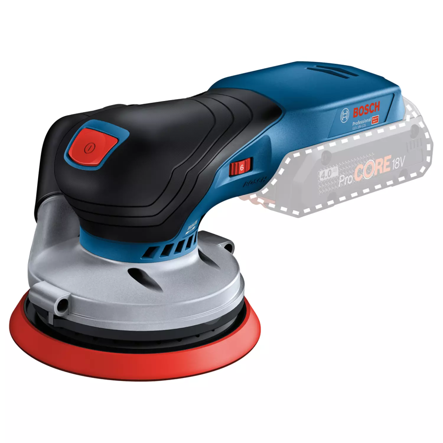 Bosch GEX 18V-125 18V Li-Ion accu excenterschuurmachine body - 125mm - koolborstelloos