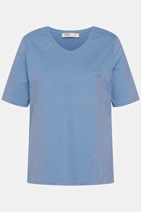 T-Shirt, PURE, V-Ausschnitt, Halbarm, Biobaumwolle