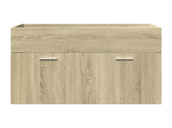 Ensemble de meubles de salle de bain 3 pcs chêne sonoma