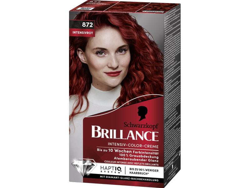 Schwarzkopf BRILLANCE Haarcoloration 872 Intensivrot Atemberaubende, intensive Haarfarbe für langanhaltende Farbintensität bis zu 10 Wochen