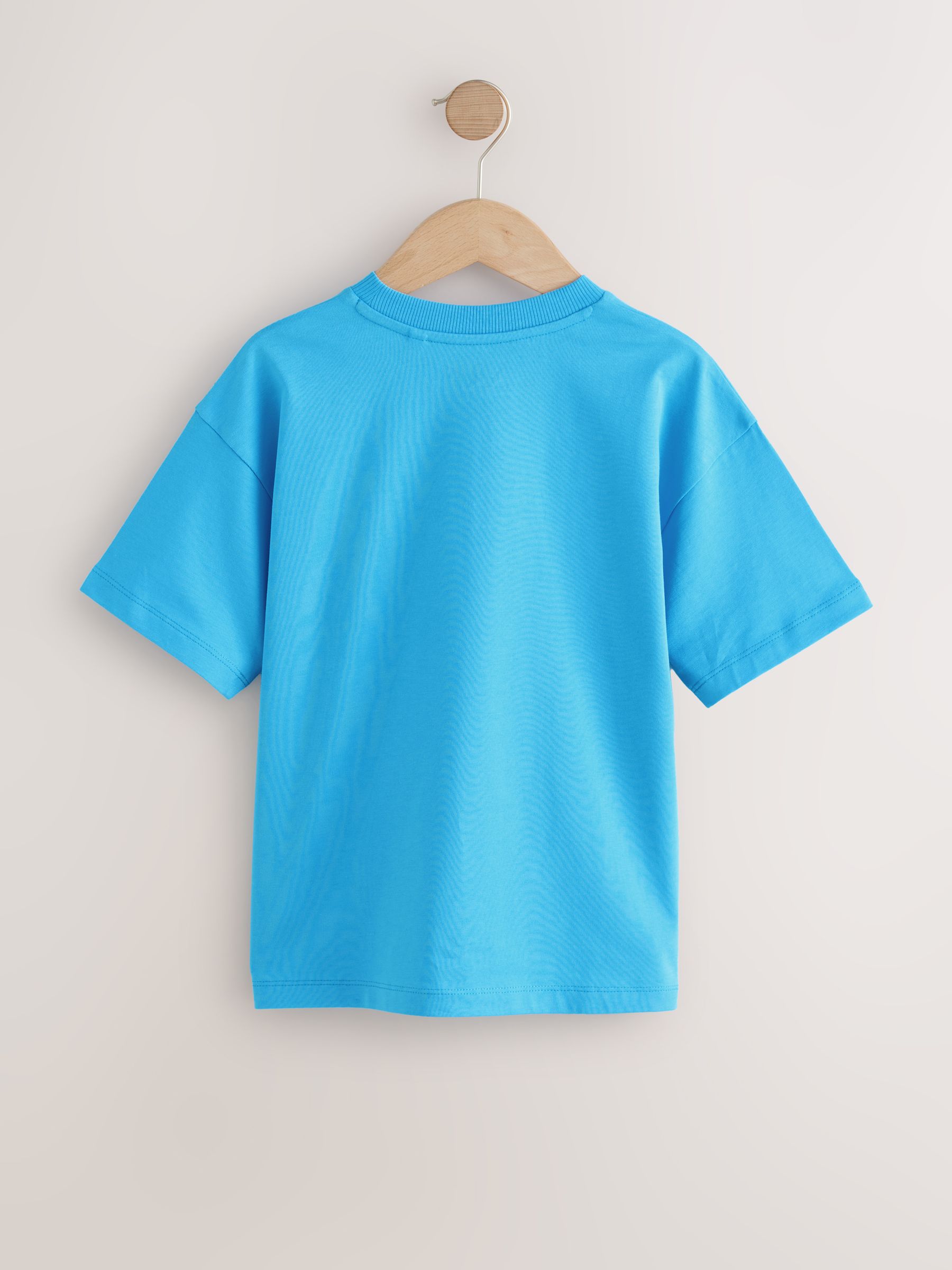 Blauw met borduursel - Sonic T-shirt (3-16jr)