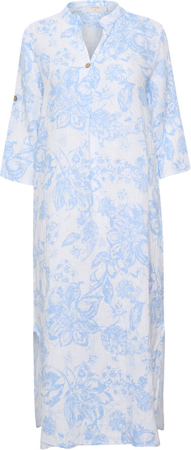 Cream CRBellis Caftan Dress - Mollie Fit Blue botanic garden