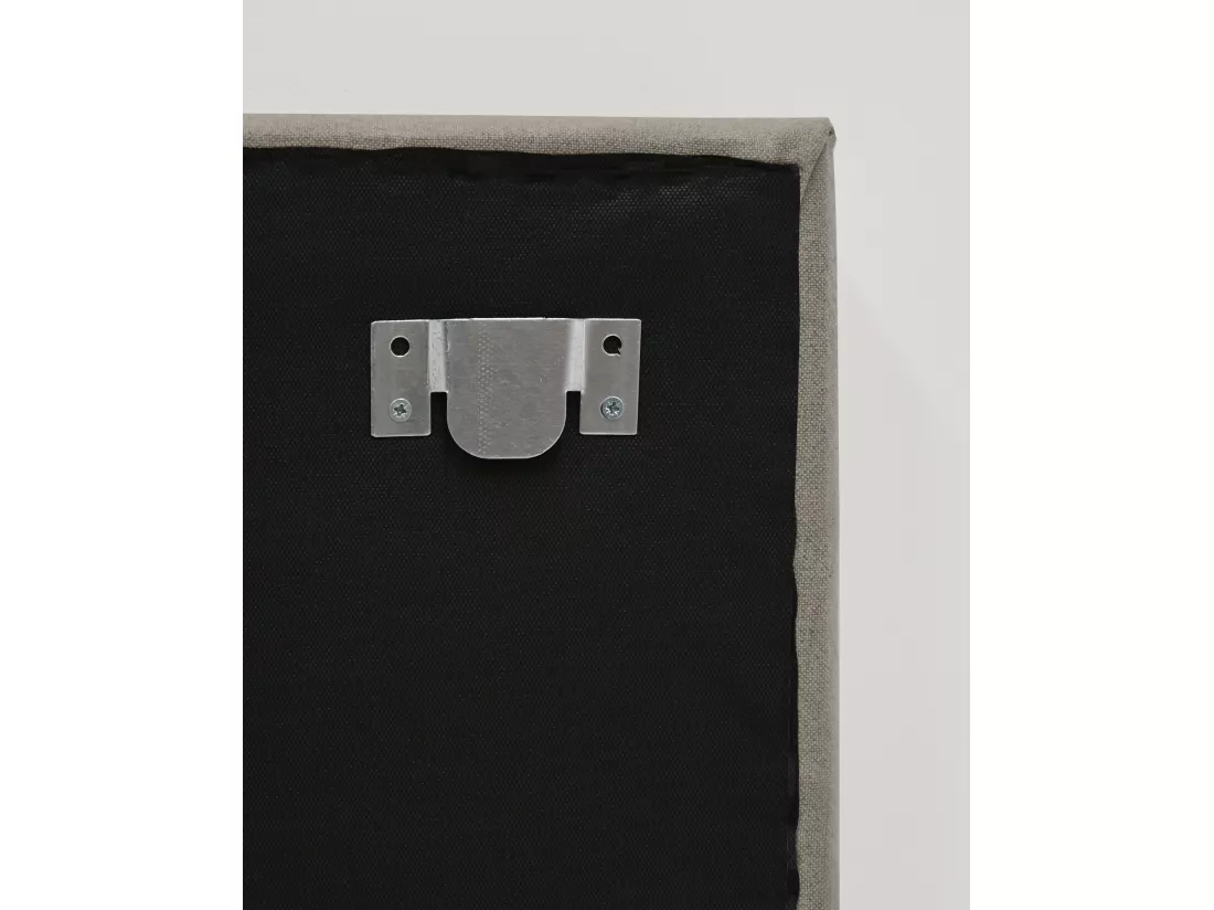 Tête de lit en coton gris 180x80cm - OLIVIA - DECOWOOD