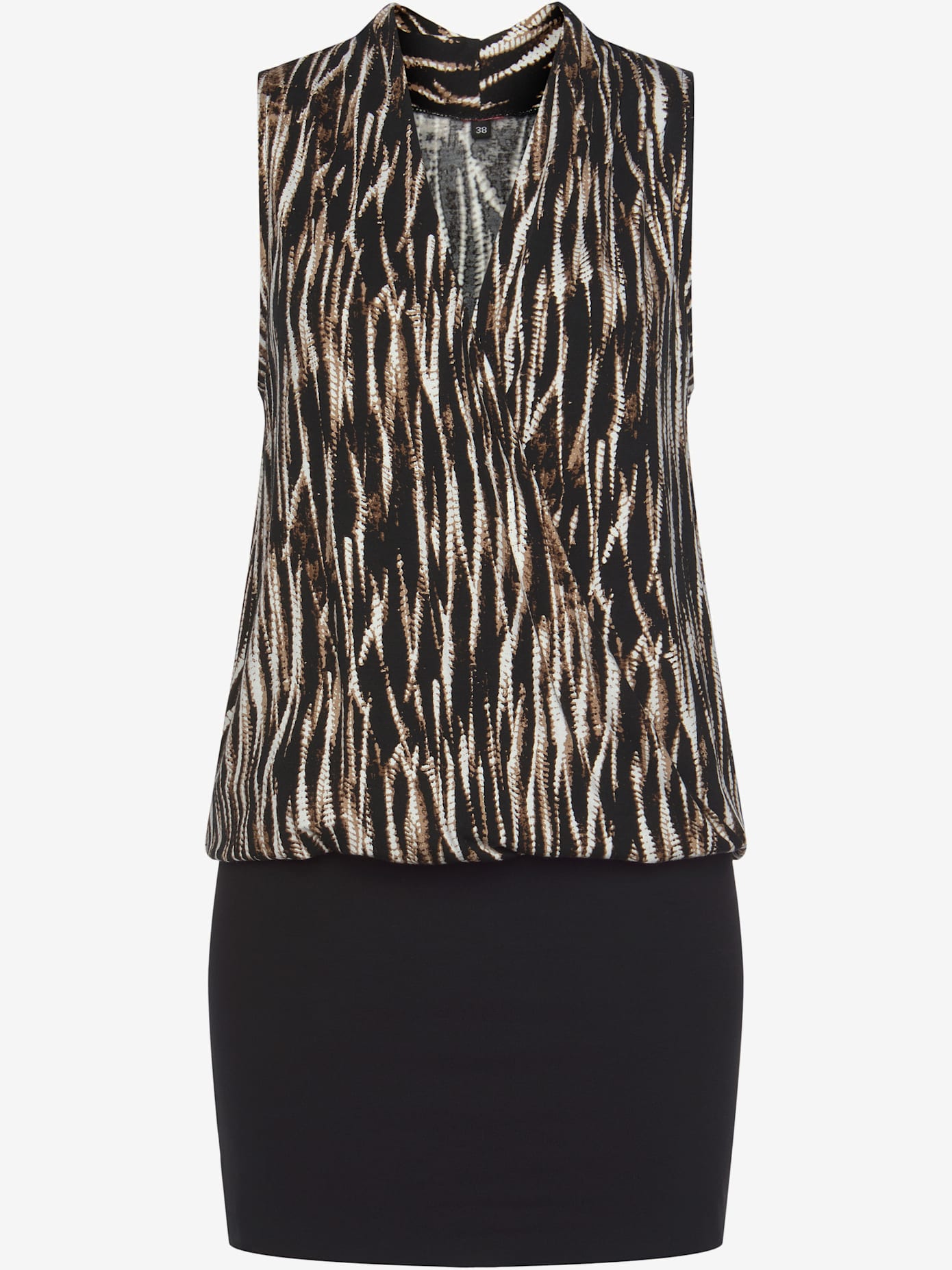 Robe mini col v chevauchant