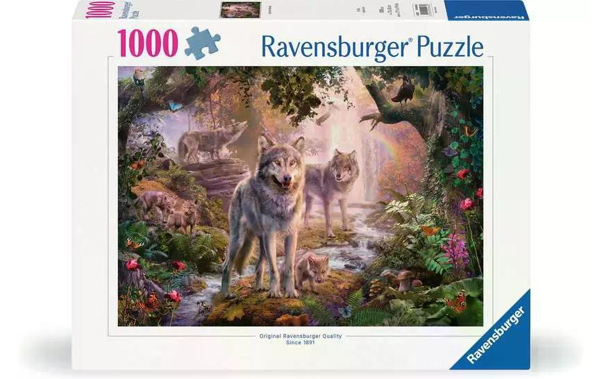 Puzzle Wolfsfamilie im SommerKlassisches Puzzle