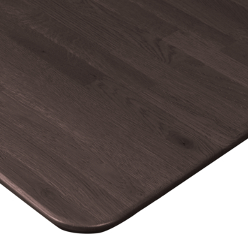 WOOOD tafelblad Tablo afgerond mid brown 24 mm 180x90 cm