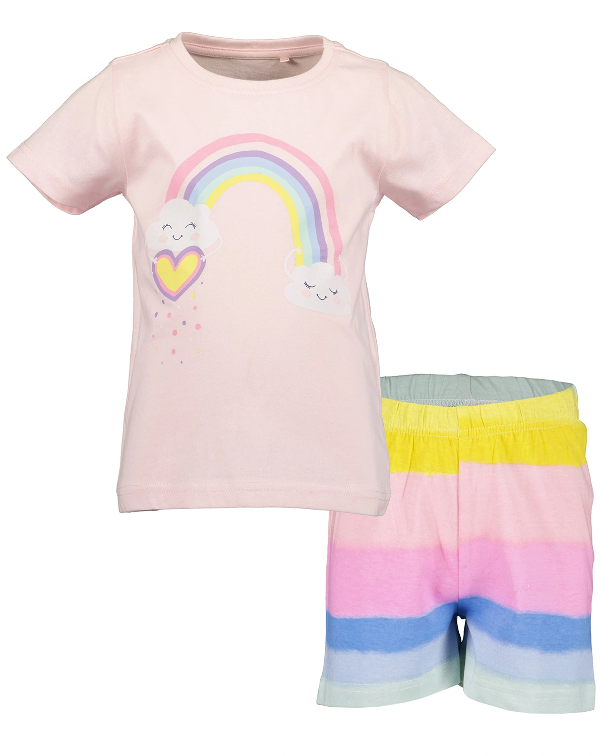 Schlafanzug RAINBOW LOVE kurz in rosa