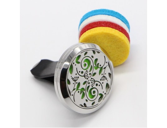ZEN AROME - Diffuseur d'huiles essentielles pour voiture en inox clip'ar...