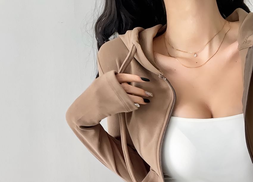 Honmizz - Effen hoodie met rits