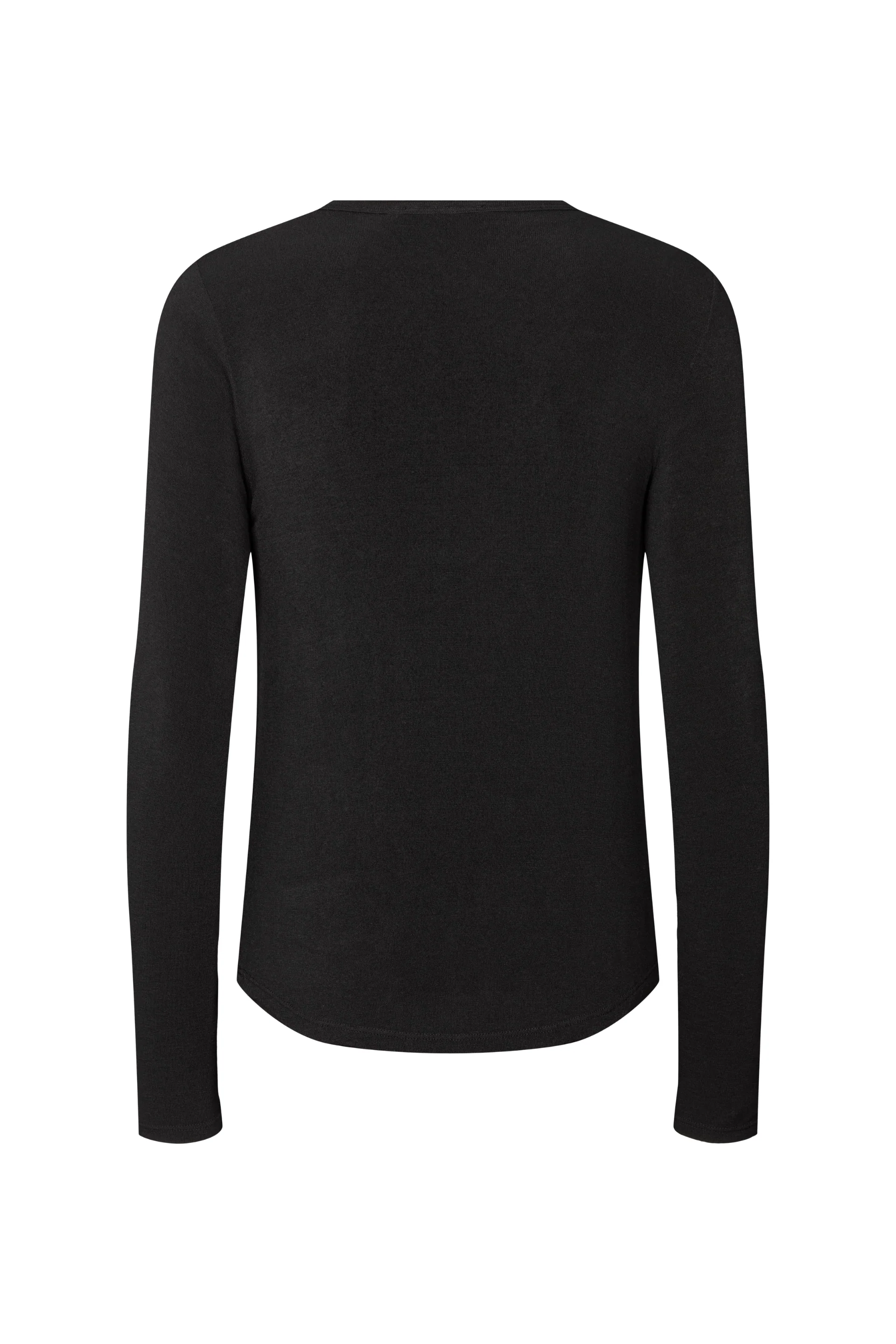 Gai+Lisva  Thyra Wool langærmet t-shirt - sort
