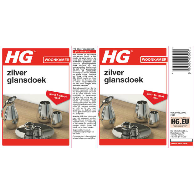 HG zilver glansdoek 1 st