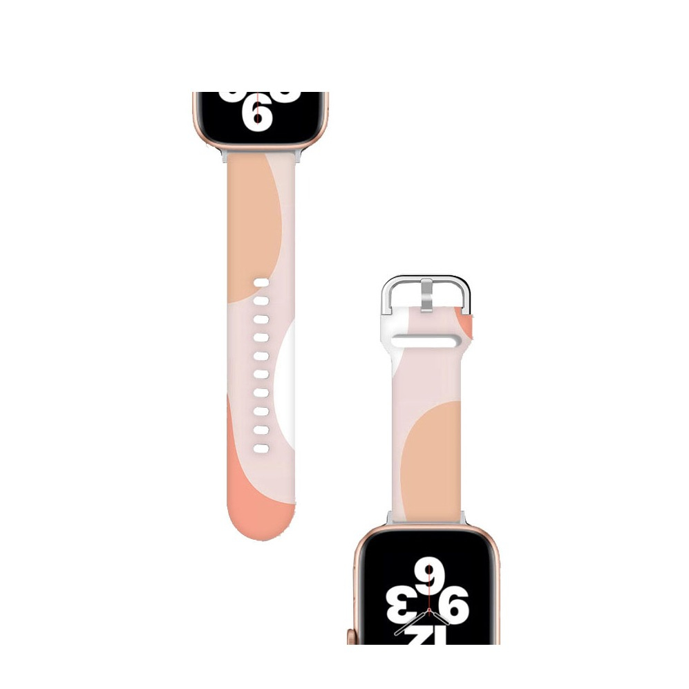 Apple Watch (42/41/40/38 mm) Silikon Sport Armband mit Dornschliesse (Gelenkumfang: 170-220mm) - Rosa / Beige