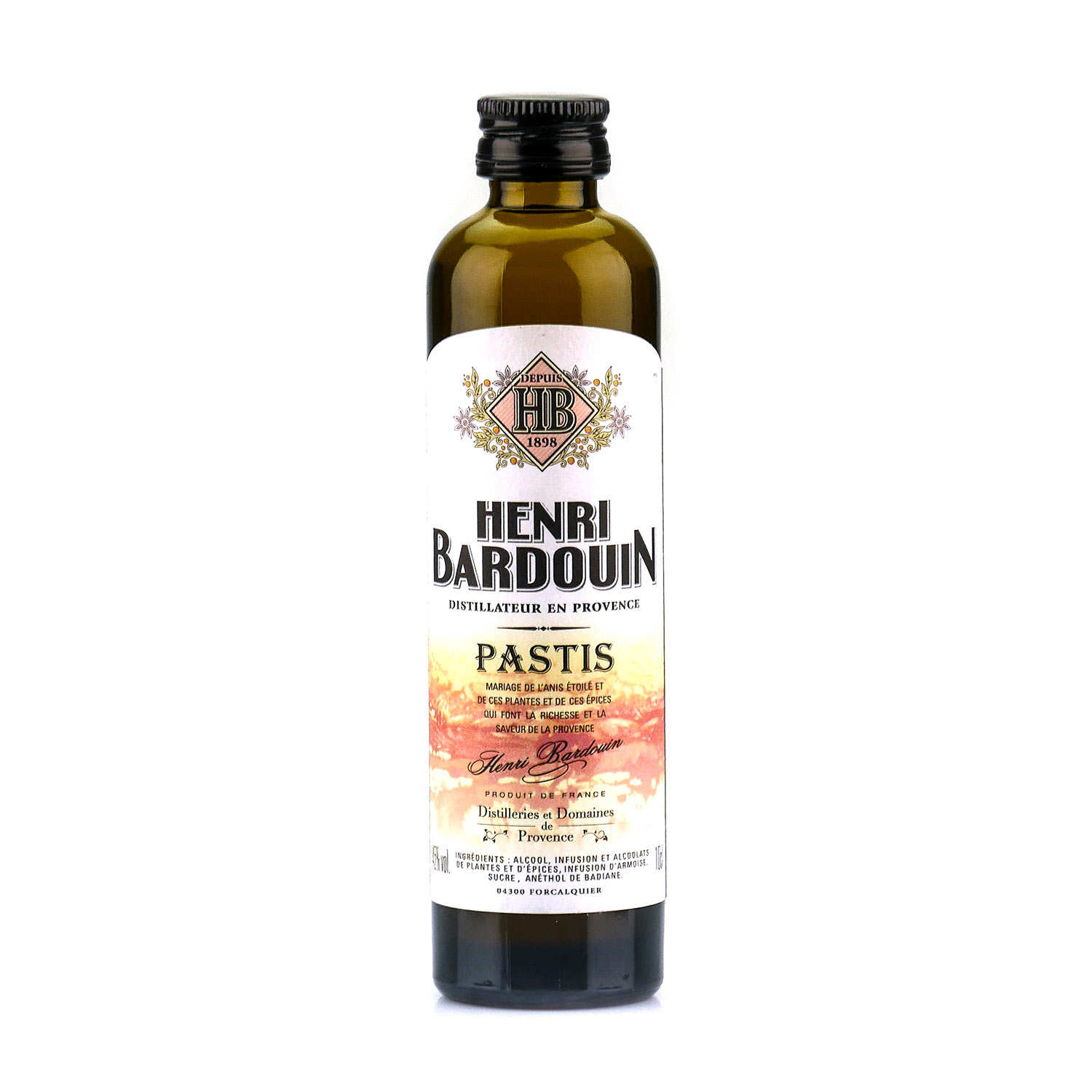 Mignonnette de Pastis Henri Bardouin 45%