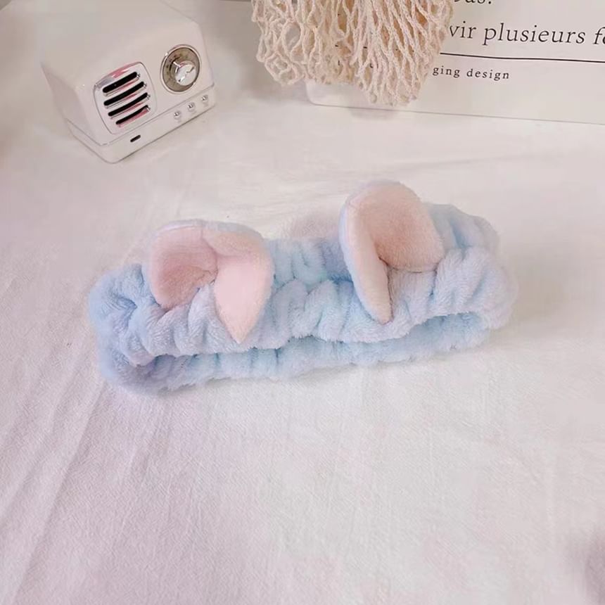 Honeyfluff - Chenille Animal Ear Face Wash Hoofdband