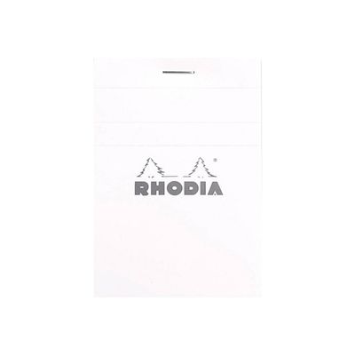 Rhodia - Bloc notes N°11 - A7 - 160 pages - petits carreaux - 80g - blanc