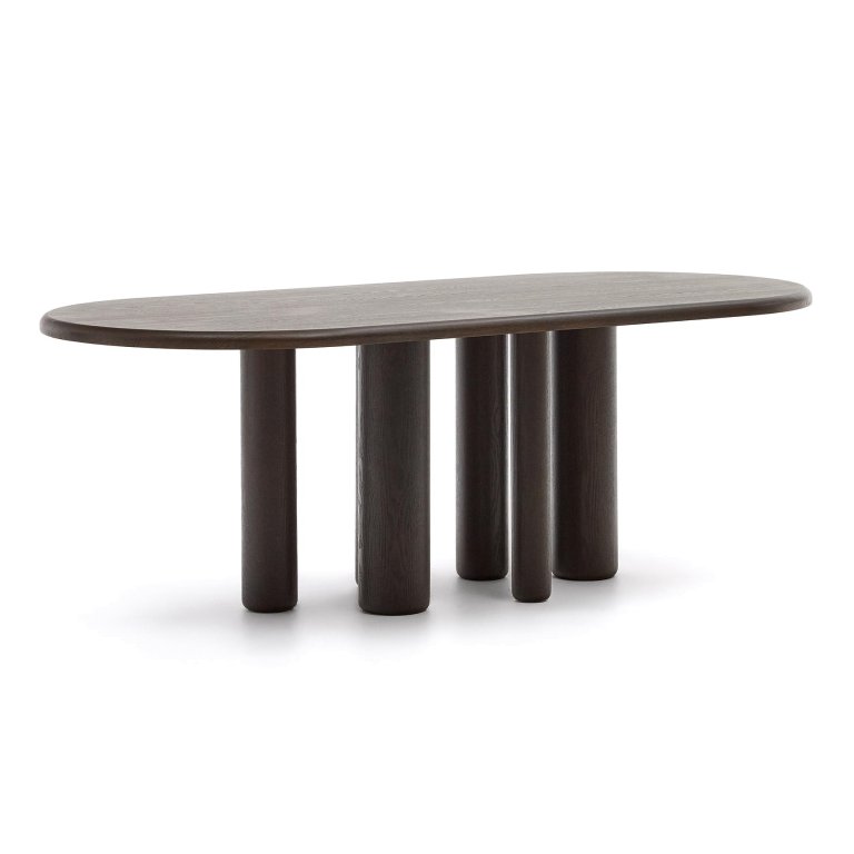 Kave Home Mailen eettafel 220x105 donker