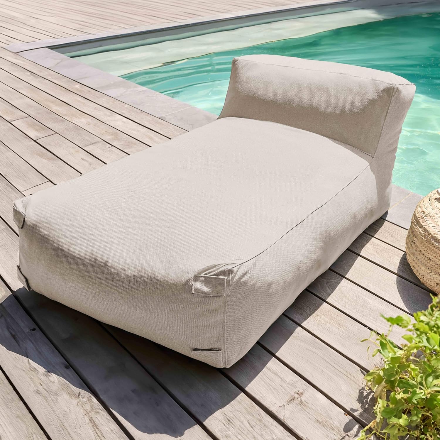 Oviala Gartenmöbel, modular, 3-Sitzer, Beige