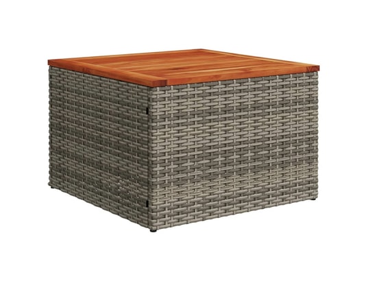VIDAXL - Canapé Salon de jardin 9 pcs avec coussins gris résine tressée