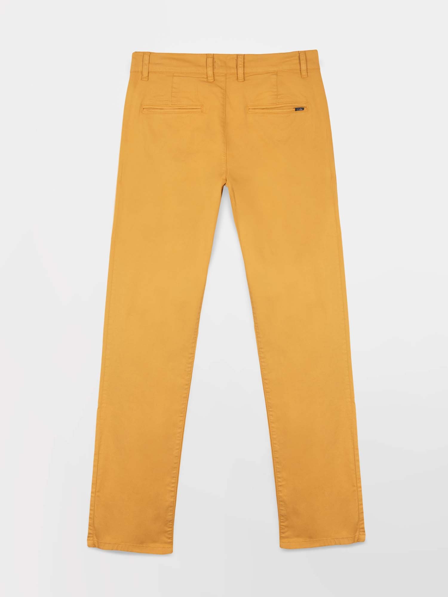 Pantalon Chino Homme Coton Stretch Jaune