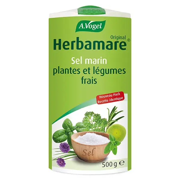 Sal marinho A.Vogel Herbamare com plantas e vegetais frescos orgânicos 500g