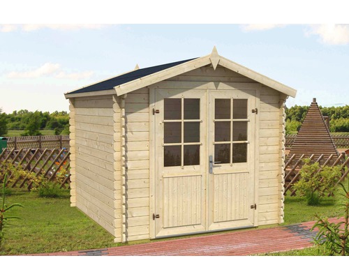 Blokhut Toscana met vloer 251 x 262 cm naturel
