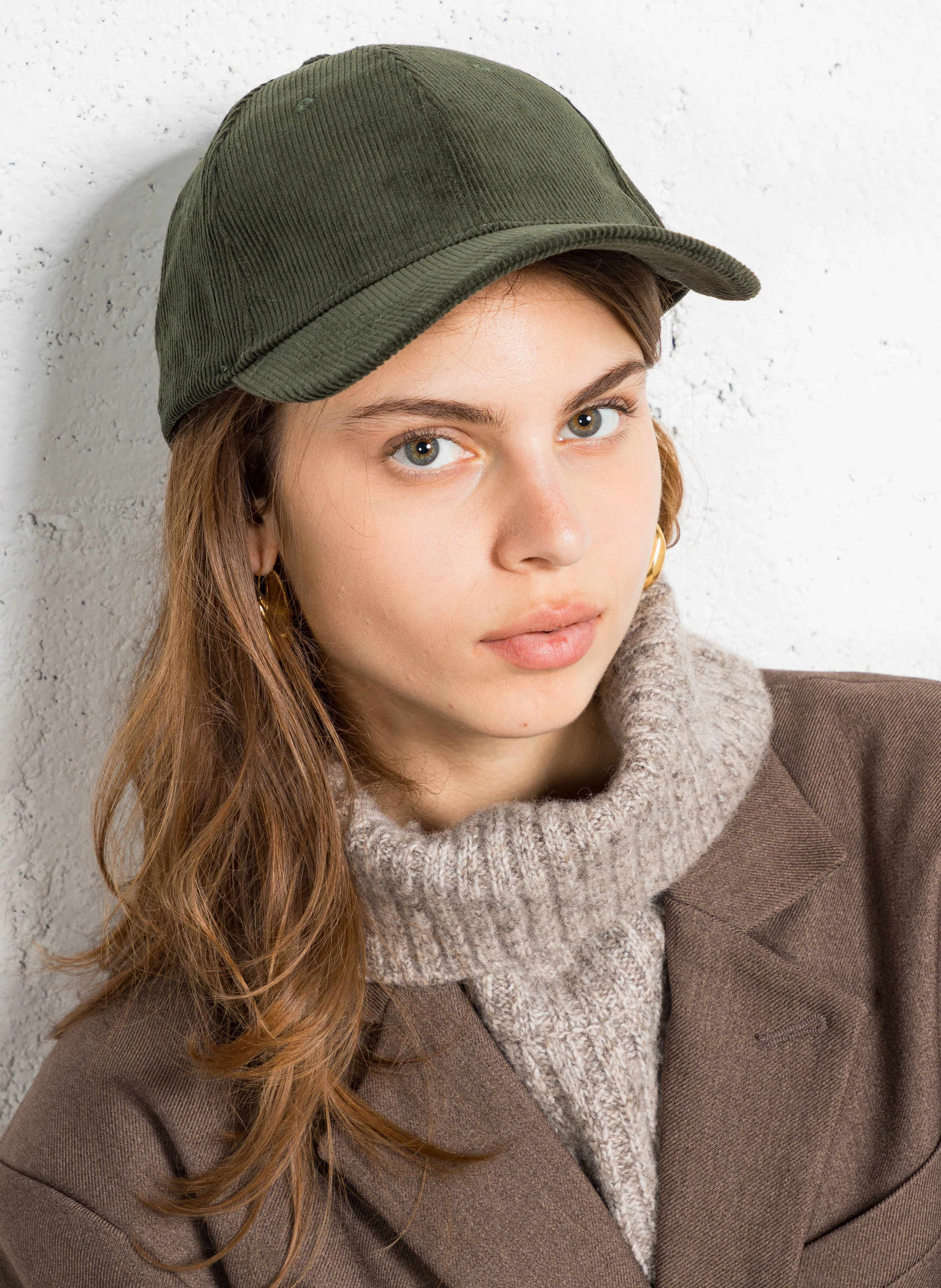Casquette côtelé en coton | Vert