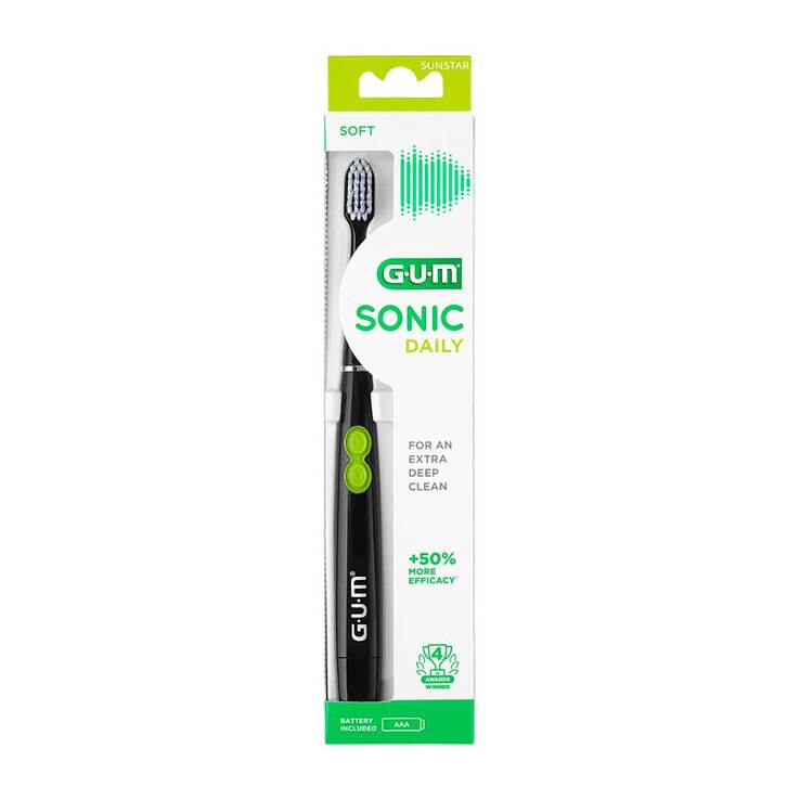 GUM Sonic Daily Schallzahnbürste schwarz, 1 St