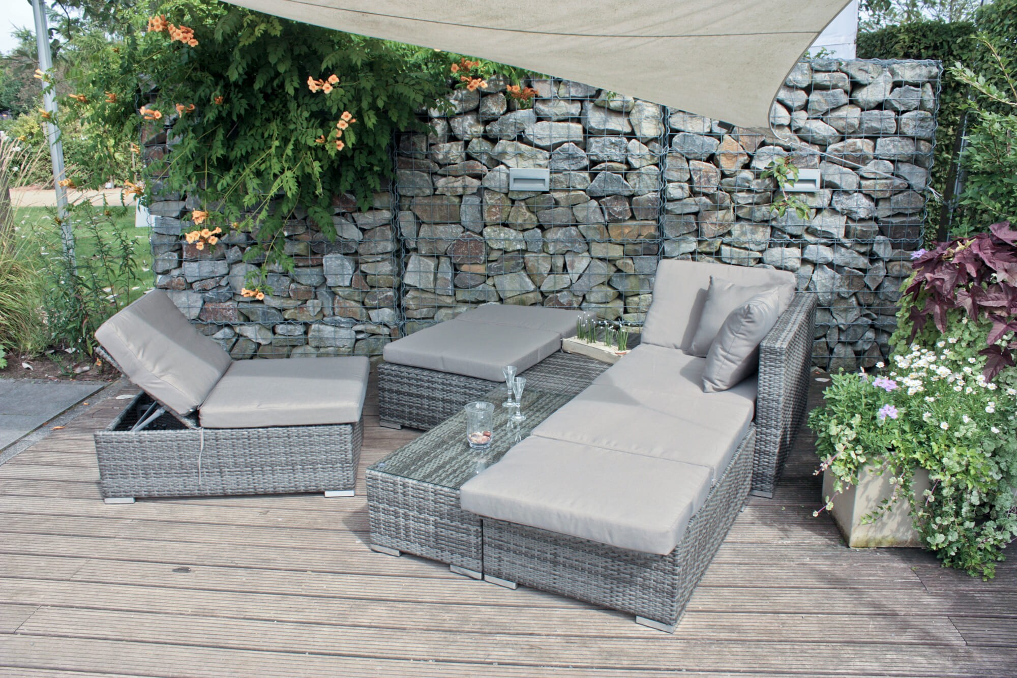 Garden Pleasure Loungegruppe Alcudia, multifunktional