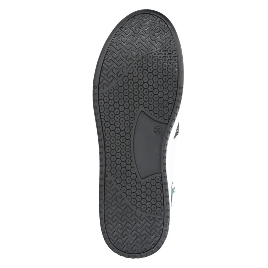 Gattino leren sneakers groen/zwart/wit
