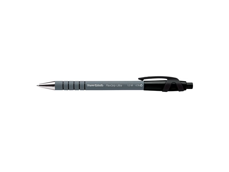 Paper Mate Kugelschreiber Flexgrip Ultra 1 mm, Schwarz,  36 Kugelschreiber-Set für Schule oder Büro