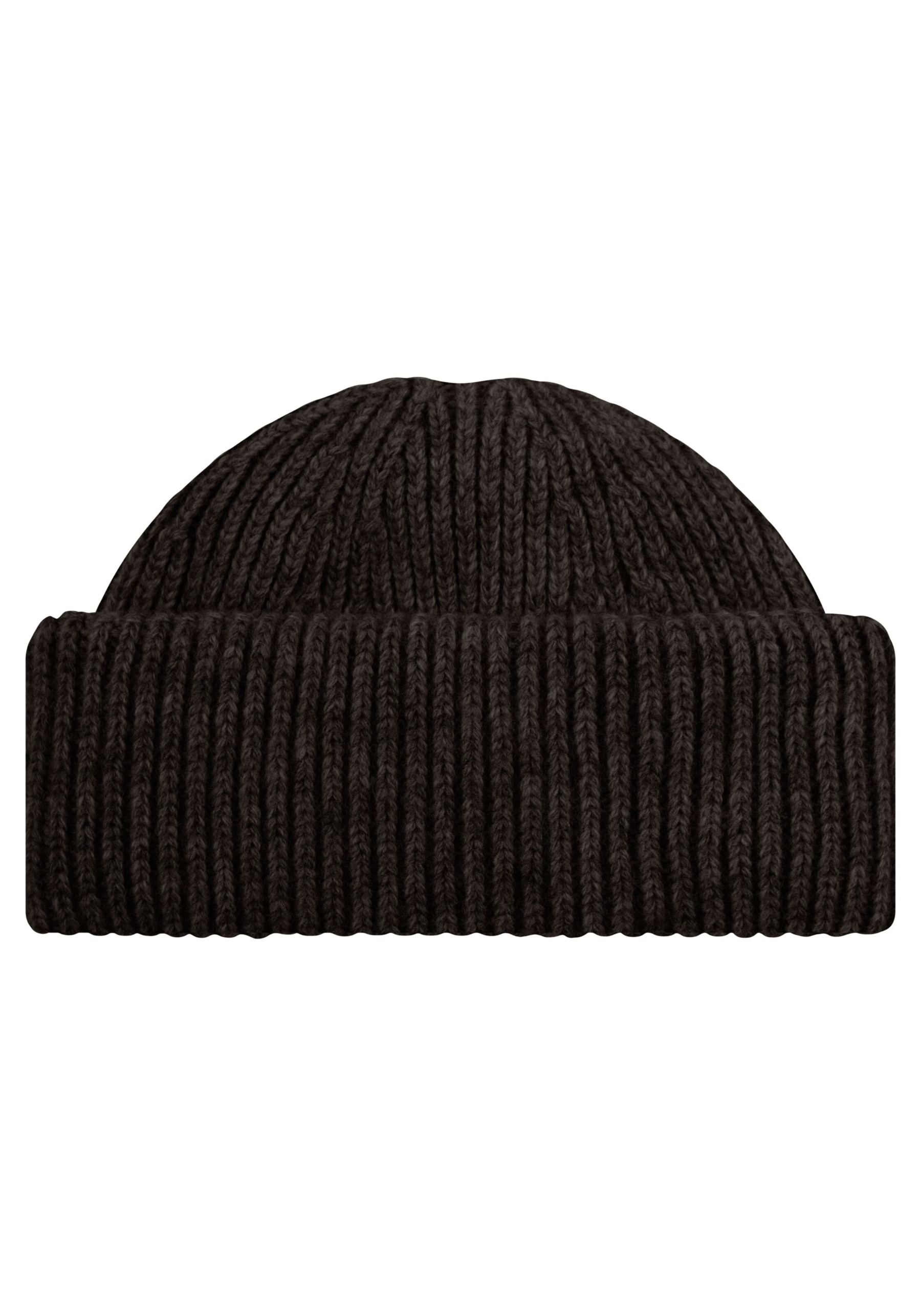 Knowledge Cotton Apparel Beanie Merino Wool Rib Beanie Chocolate Torte