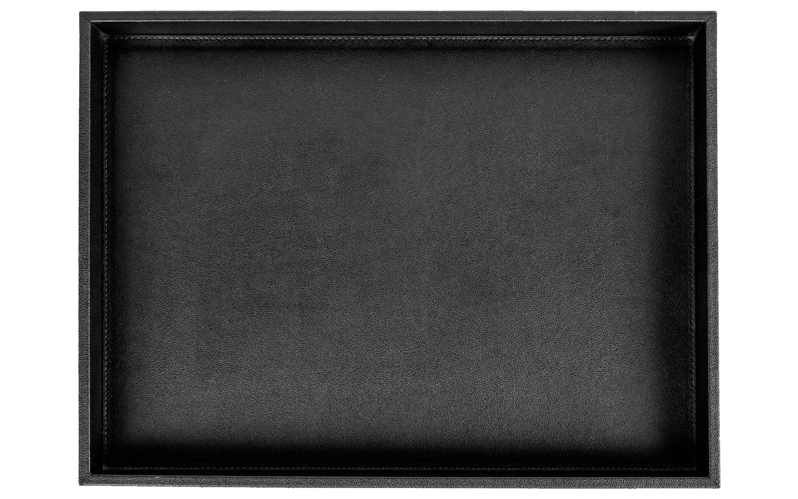 silwy® Metall Tablett Leder-Look 41,5 x 31,5 x 4 cm