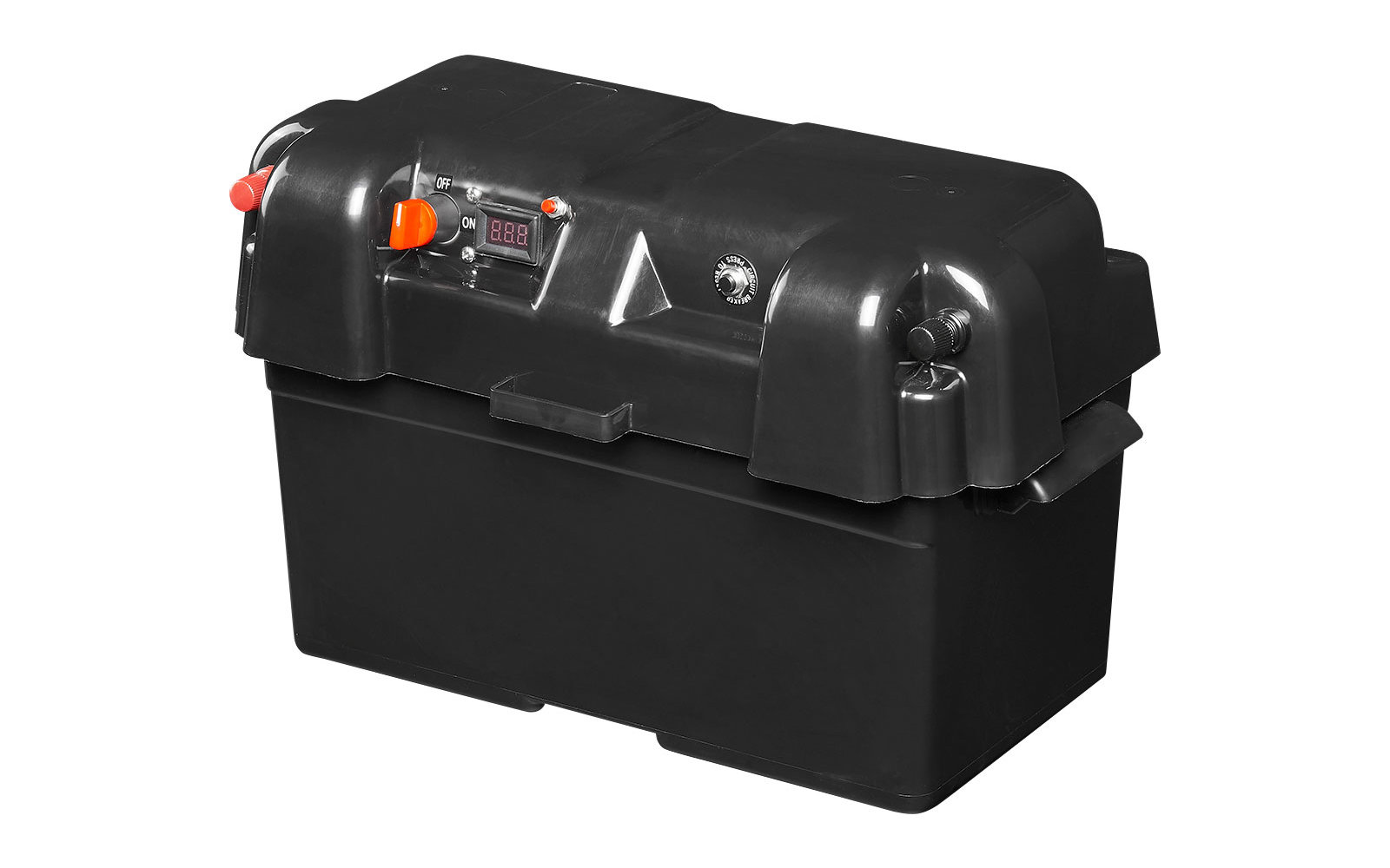 PAT Batteriebox V02 mit USB-Steckdose, 12V-Steckdose & Voltmeter IP44