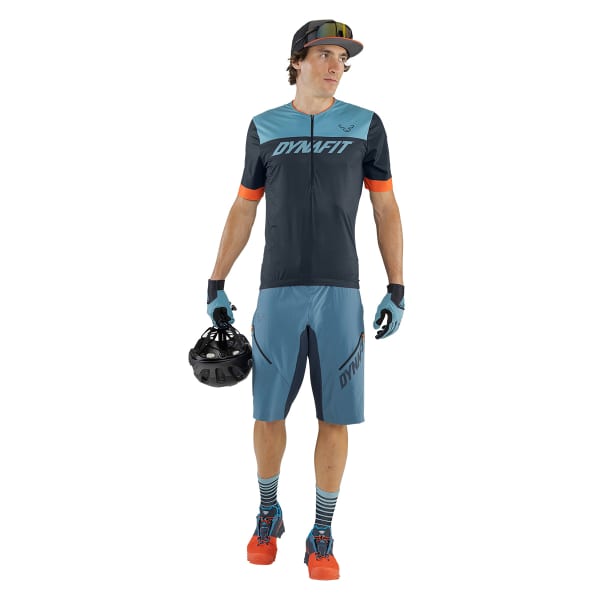 Maillot VTT DYNAFIT RIDE LIGHT 1/2 ZIP SS TEE BLUEBERRY