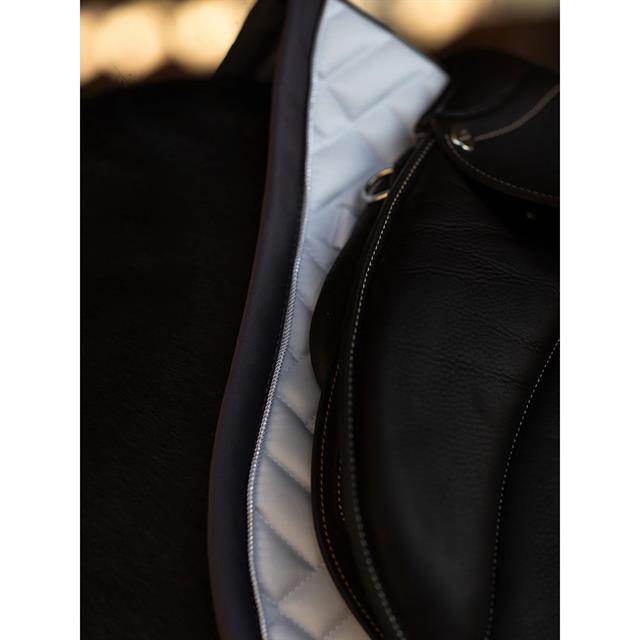Zadeldek Equestrian Stockholm White Modern Dark Violet Springen Wit-paars