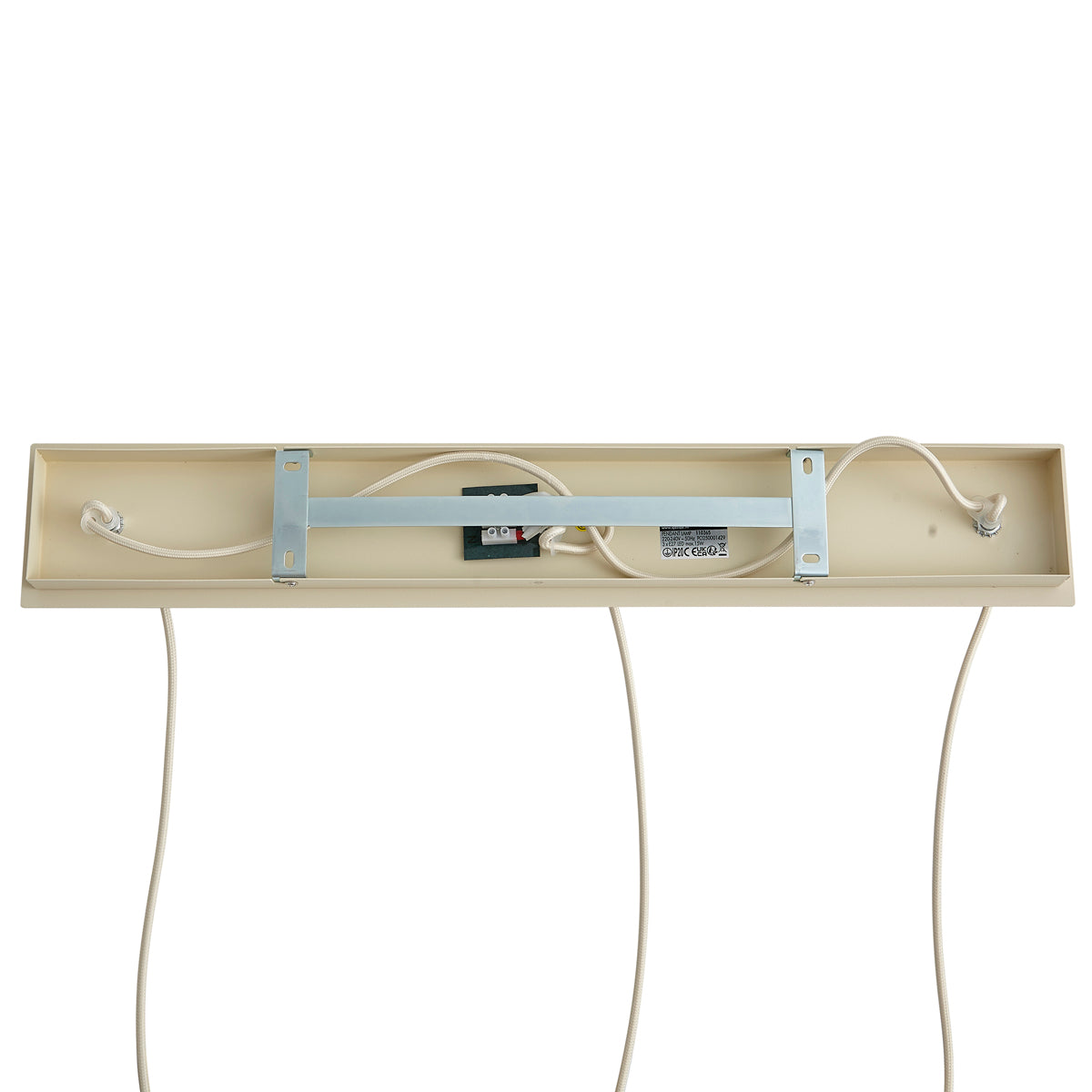 QAZQA Scandinavische hanglamp beige met wit glas 3-lichts - Wisp