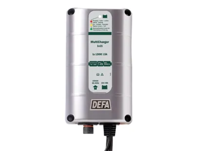 DEFA multicharger 12v 1 x 15a, schuko