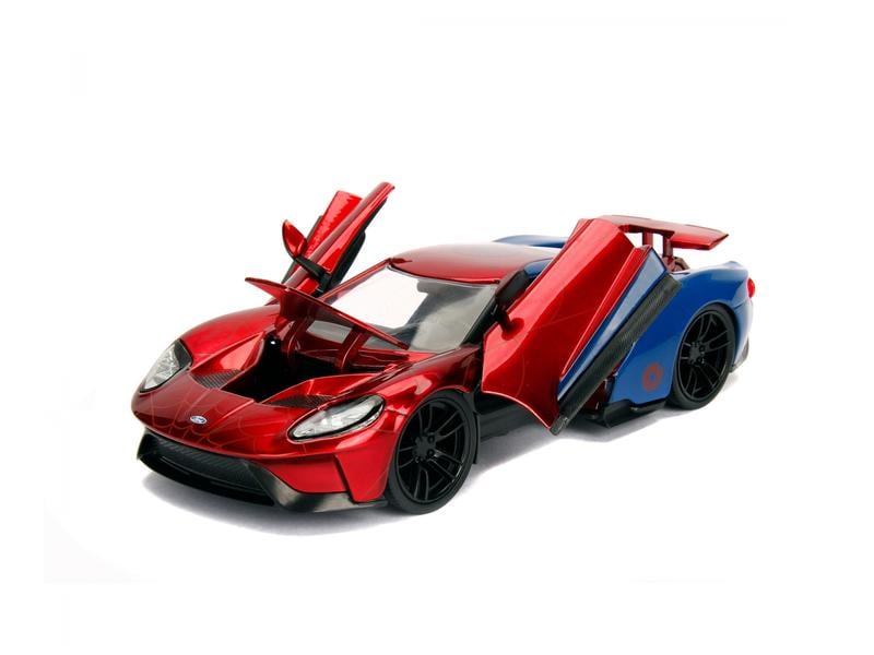 Jada Toys Sportwagen Marvel Spiderman 2017 Ford GT 1:24 Spiderman 2017 Ford GT Sammlermodell im Massstab 1:24