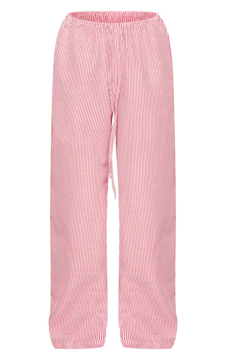 Rouge Pantalon À Rayures Tennis Taille Élastiquée Ensemble Coordonné